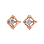 Nora | Round Solitaire Lab-Grown Diamond Square Studs - Nivara
