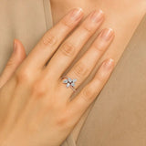 Flora | Pear Diamonds in Flora Design - Nivara