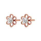 Flora | Round Lab-Grown Diamond Floral Studs - Nivara