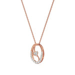 Sneh | Round Lab Grown Diamonds Heart Motif Pendant - Nivara