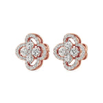 Flora | Round Lab-Grown Diamonds Quatrefoil Studs - Nivara