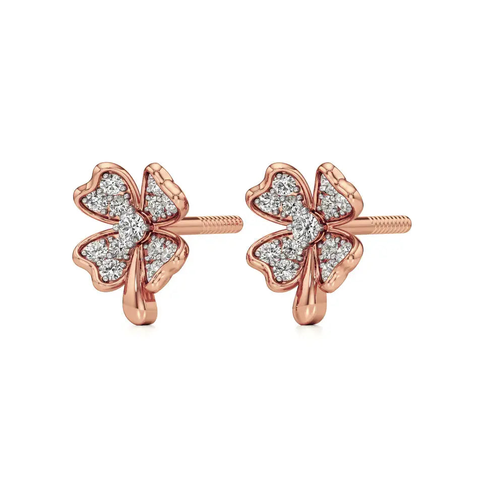 Flora | Round Lab-Grown Diamonds Studs - Nivara