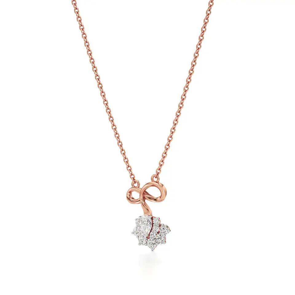 Foreva | Pear & Round Lab Grown Diamonds Infinity  Pendant - Nivara