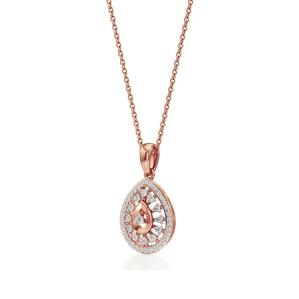 Celesta | Elegant Round Lab Grown Diamonds Cluster Pendant - Nivara