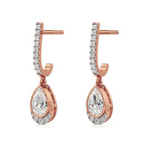 Amaya | Oval & Round Lab-Grown Diamond Dangle Earrings