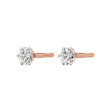 Rayna | 6-Prong Studs with Round Lab-Grown Diamond - Nivara