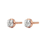 Mirage | Round Solitaire Lab-Grown Diamond Studs - Nivara