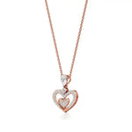 Sneh | Pear & Round Lab Grown Diamonds Heart Pendant - Nivara