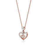 Sneh | Pear & Round Lab Grown Diamonds Heart Pendant - Nivara