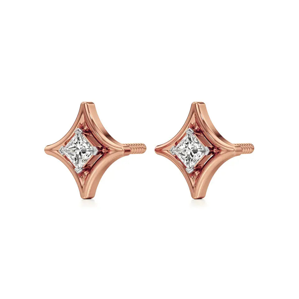 Mode | Princess Lab-Grown Diamond Solitaire Studs - Nivara