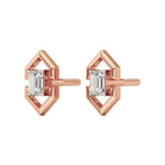 Mode | Emerald Solitaire Lab-Grown Diamond Studs - Nivara