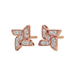 Flora | Round Lab-Grown Diamonds on Floral Design Studs - Nivara