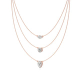 Elara | Pear, Round & Marquise Lab Grown Diamonds Triple Layered Necklace