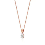 Thea | Oval-Cut Solitaire Lab Grown Diamond 4-Prong Setting Pendant - Nivara
