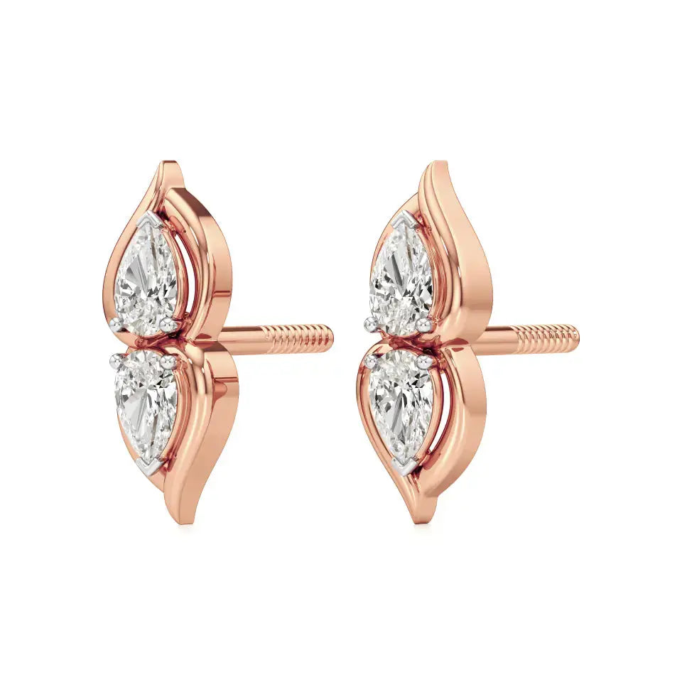 Mode | Pear Duo Lab-Grown Diamond Studs - Nivara
