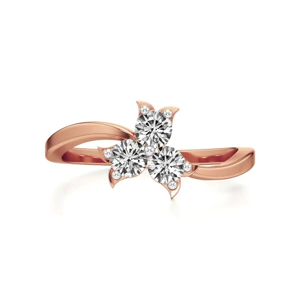 Flora | Lab-Grown Diamond Three-Stone Ring - Nivara