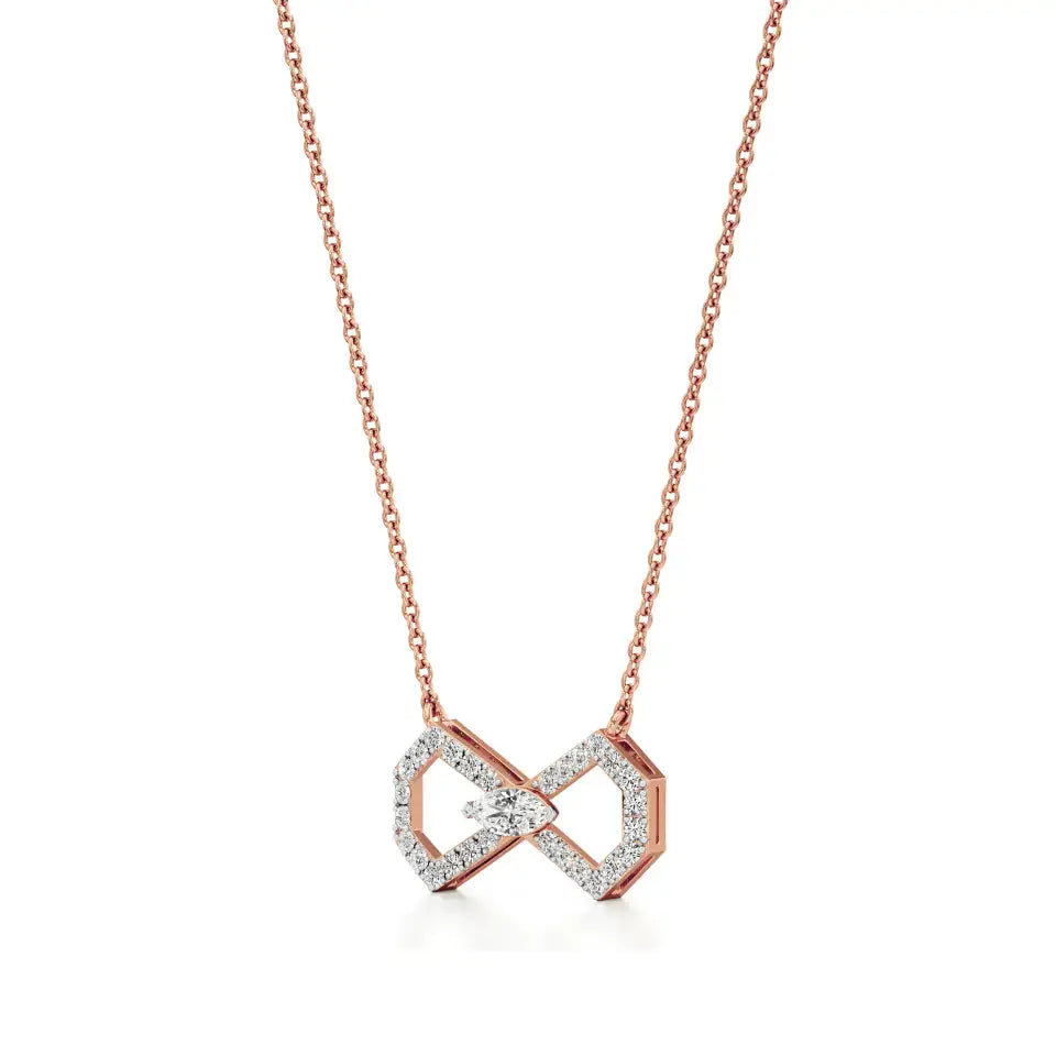 Foreva | Marquise & Round Lab Grown Diamonds Loop Pendant - Nivara