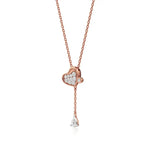Sneh | Pear & Round Lab Grown Diamonds Tear Drop Pendant - Nivara