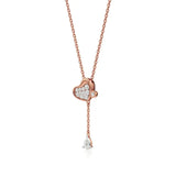 Sneh | Pear & Round Lab Grown Diamonds Tear Drop Pendant - Nivara