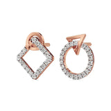 Mode | Round Lab-Grown Diamonds Halo Earrings - Nivara