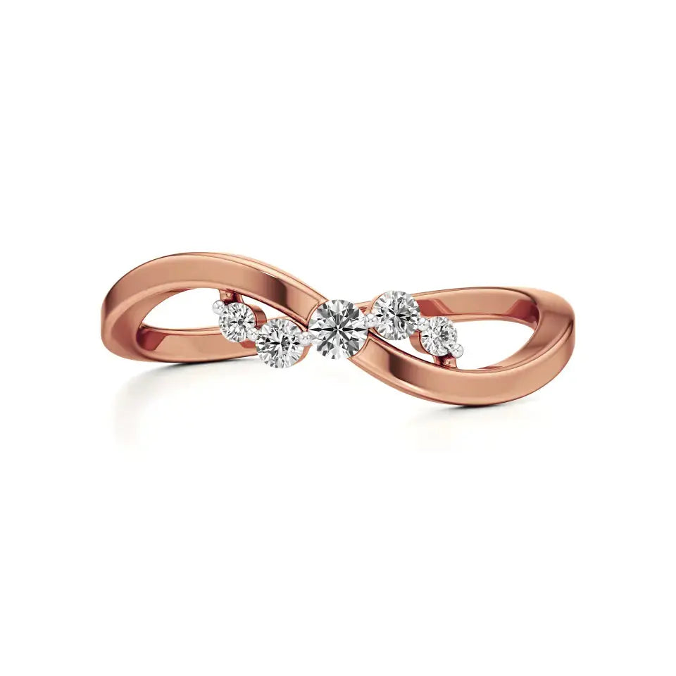 Foreva | Round Lab-Grown Diamond 5-Stone Band - Nivara