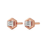 Amaya | Emerald-Cut Solitaire Lab-Grown Diamond Studs