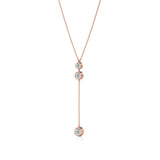 Amora | Round Lab Grown Diamond Bezel Setting Necklace - Nivara