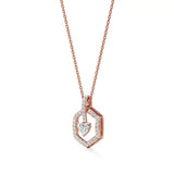Sneh | Elegant Heart & Round Lab Grown Diamonds Pendant - Nivara