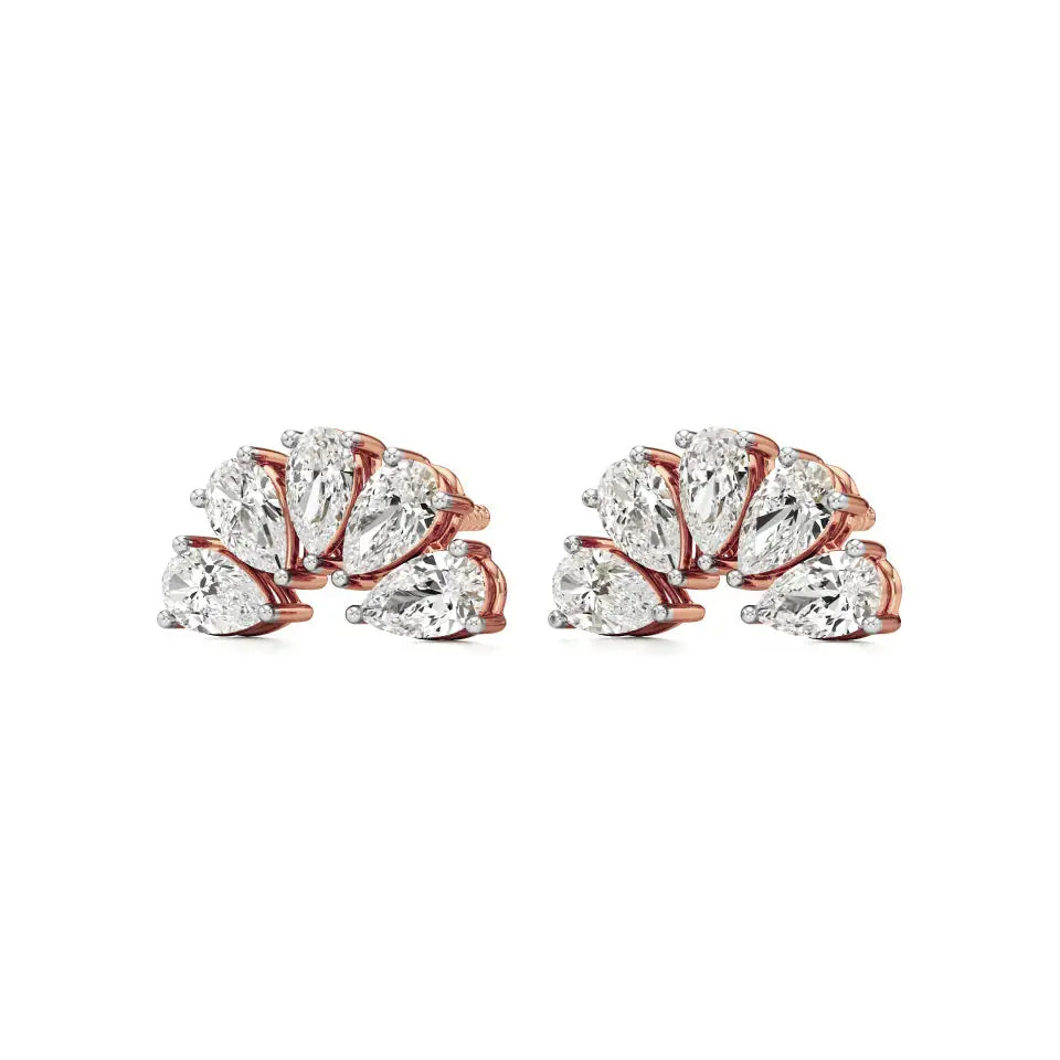 Mode | Round & Marquise Lab-Grown Diamond Swirl Studs - Nivara
