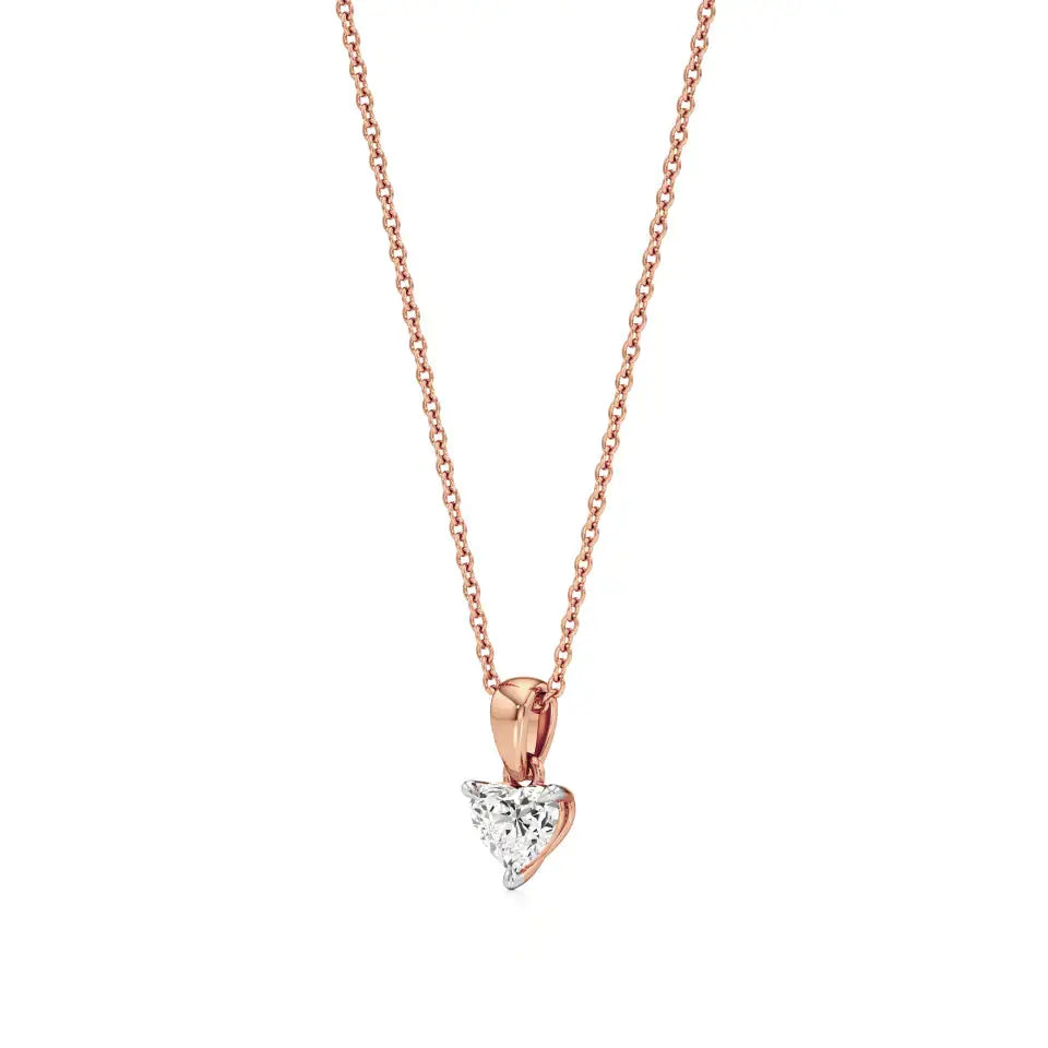 Sneh | Heart-Cut Solitaire Lab Grown Diamond Pendant - Nivara