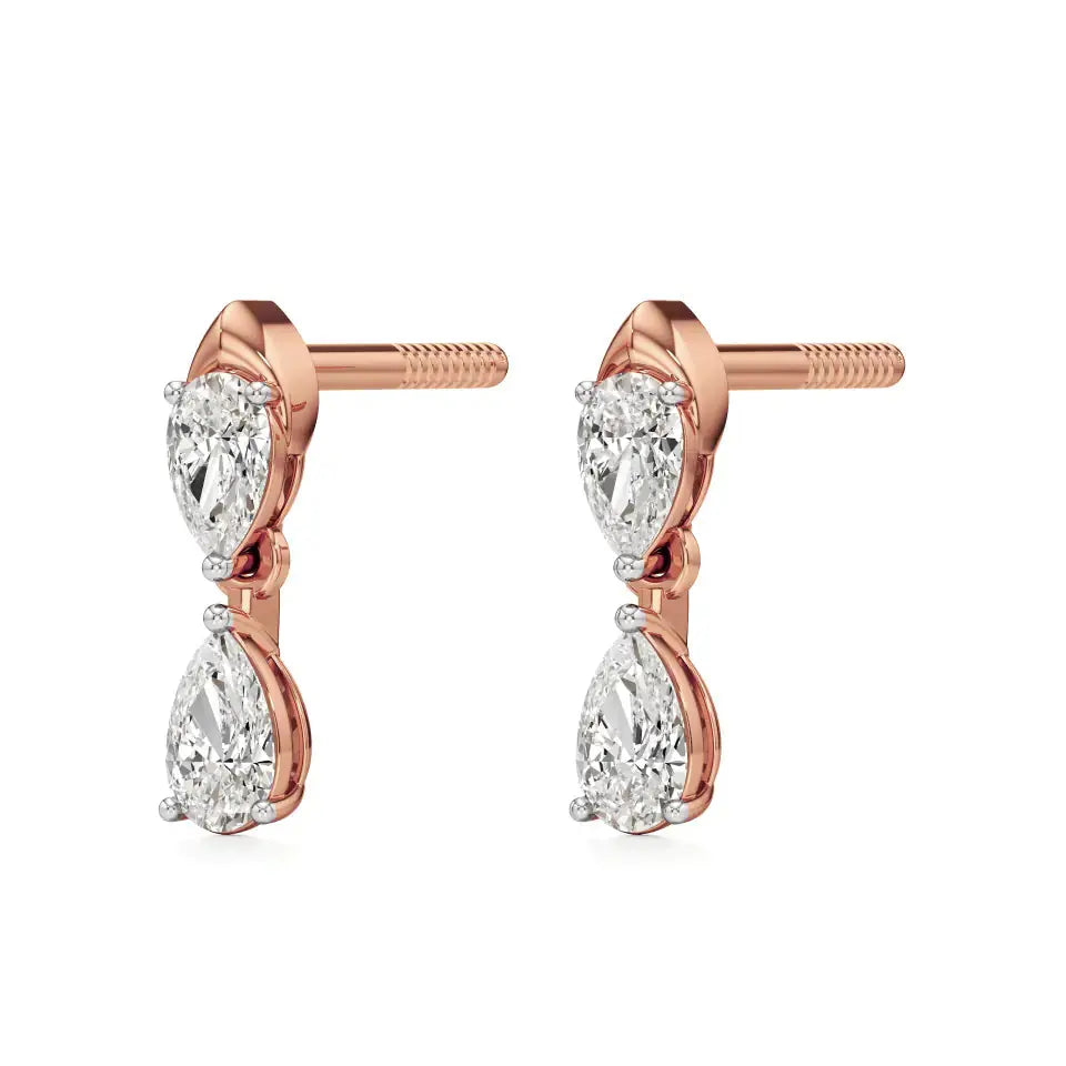 Vanya | Pear Lab-Grown Diamonds Drop Earrings - Nivara