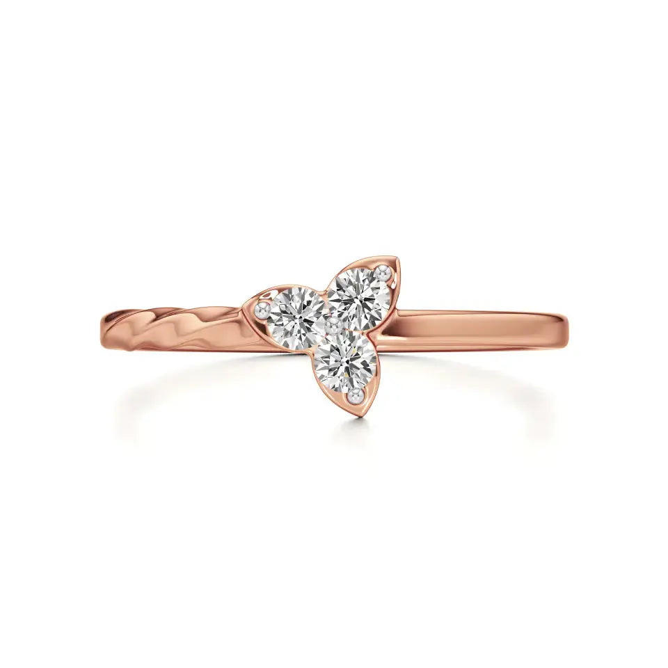 Flora | Lab-Grown Diamond Three-Stone Ring - Nivara