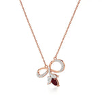 Foreva | Classic Ruby & Diamond Infinity Pendant - Nivara