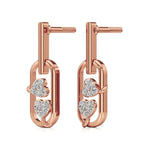Sneh | Round Lab-Grown Diamonds Clustered Drop Earrings - Nivara