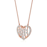 Sneh | Elegant Round Lab Grown Diamonds Heart Pendant - Nivara