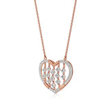 Sneh | Elegant Round Lab Grown Diamonds Heart Pendant - Nivara