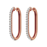 Mode | Round Lab-Grown Diamond Sleek Hoop Earrings - Nivara