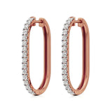 Mode | Round Lab-Grown Diamond Sleek Hoop Earrings - Nivara