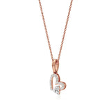 Sneh | Classic Heart & Round Lab Grown Diamonds Pendant - Nivara