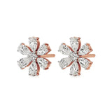 Flora | Pear & Round Lab-Grown Diamond Floral Studs - Nivara