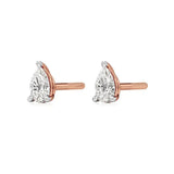 Sia | Studs with Three Prong Pear Lab-Grown Diamonds - Nivara