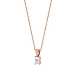Thea | Radiant-Cut Solitaire Lab Grown Diamond 4-Prong Setting Pendant - Nivara