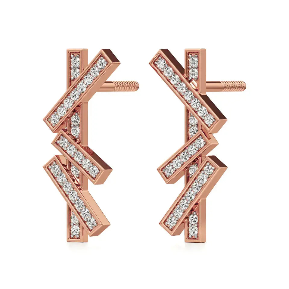 Mode | Round Lab-Grown Diamonds Clustered Studs - Nivara