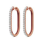 Mode | Round Lab-Grown Diamond Sleek Hoop Earrings - Nivara
