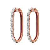 Mode | Round Lab-Grown Diamond Sleek Hoop Earrings - Nivara