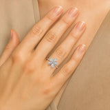 Flora | Pear Diamonds in Flora Design - Nivara
