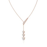 Flora | Pear & Round Lab Grown Diamonds Lotus Petals Necklace - Nivara