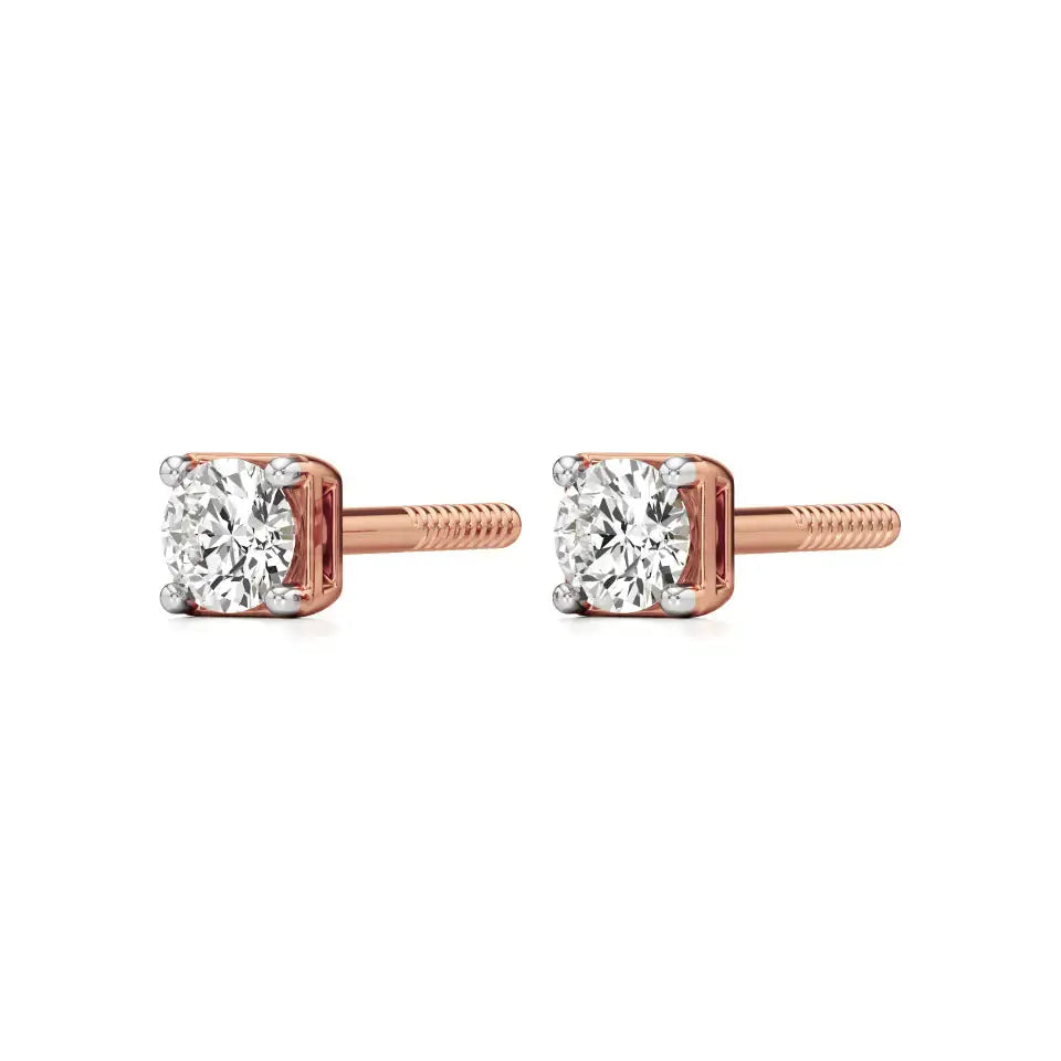 Thea | 4-Prong Round Lab-Grown Diamond Stud - Nivara