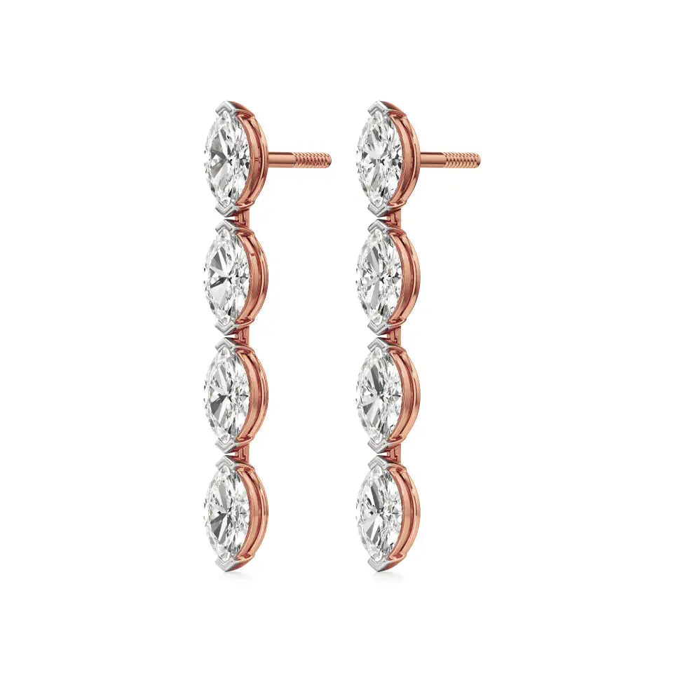 Mode | Marquise Lab-Grown Diamond Danglers - Nivara