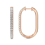 Mode | Round Lab-Grown Diamond Sleek Hoop Earrings - Nivara